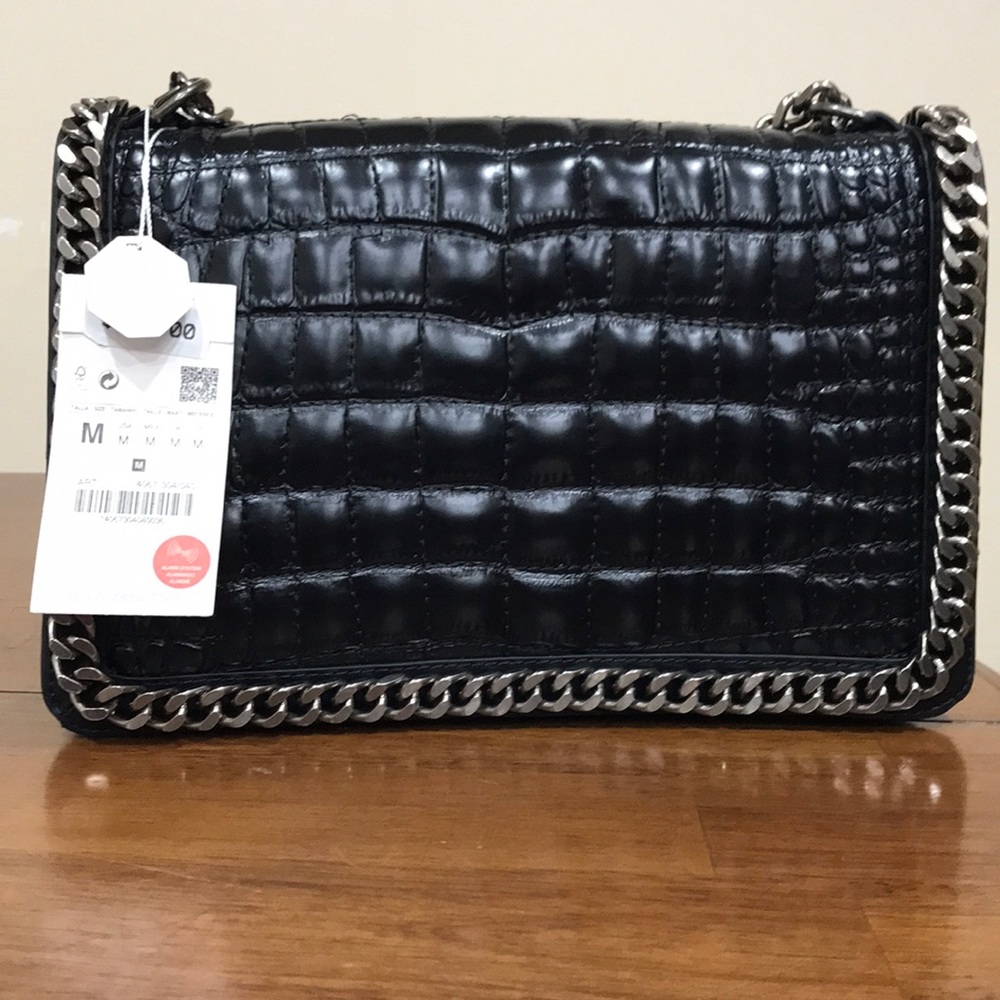 Zara leather shoulder bag